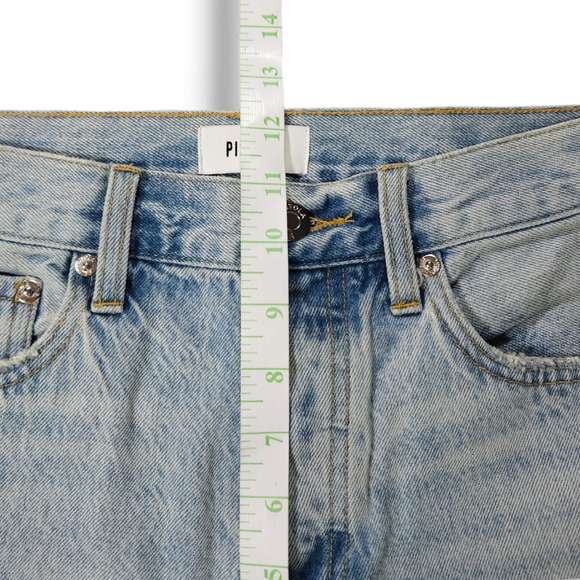 NWOT Pistola Charlie Distressed Button Fly Straight Leg Jeans Sz. 26x27 Blue - Picture 9 of 12